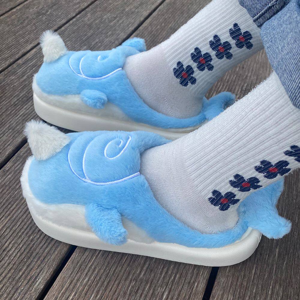 原神周边卡通可爱吞天之鲸棉拖鞋绒绒家居拖鞋达达利亚保暖冬季
