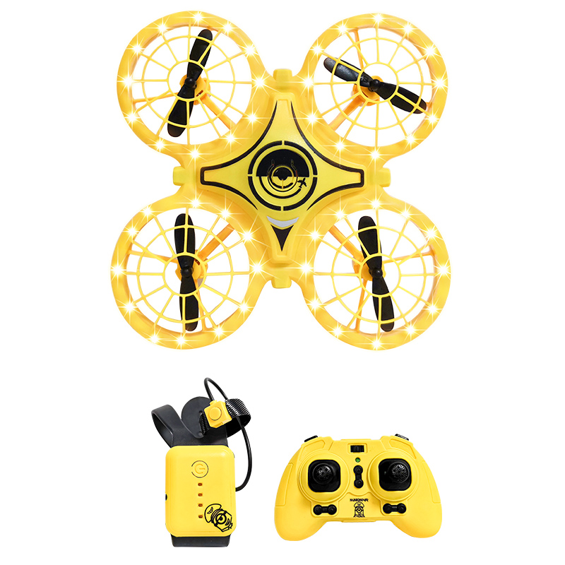 小黄人四轴ufo智能感应飞行器悬浮儿童玩具飞碟遥控无人机飞机-图3