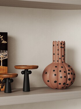 匠十三 高级感小众家居法式软装饰品陶瓷花瓶中古风客厅摆件