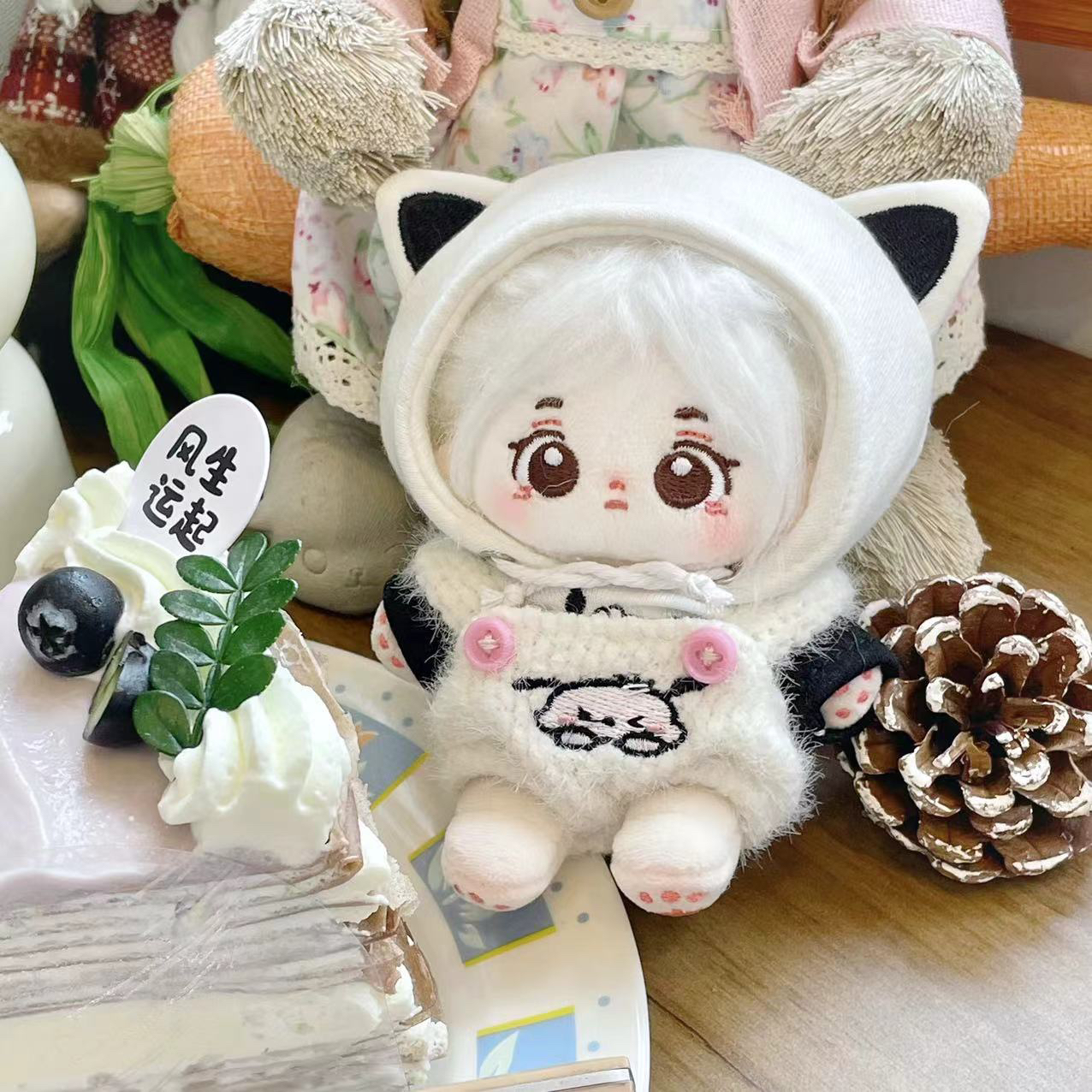 包邮10cm可爱棉花娃娃娃衣无属性卫衣毛绒绒背带裤 胖胖体可穿,淘宝优惠券,粉丝福利购,淘宝优惠卷