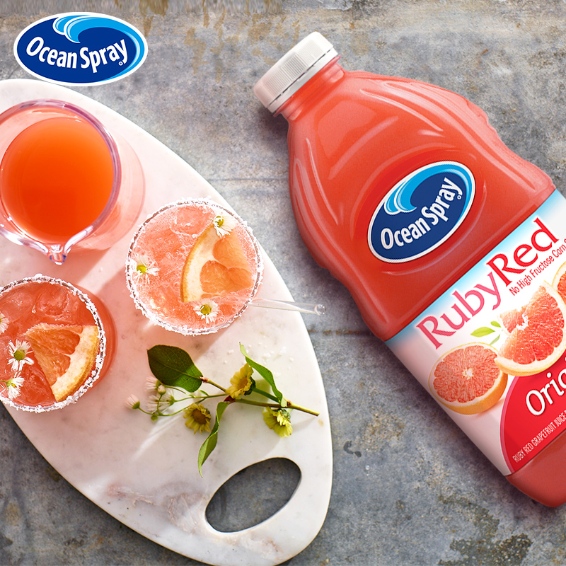 美国进口OceanSpray优鲜沛红西柚汁柚子果汁1.89L*2瓶装饮料批发