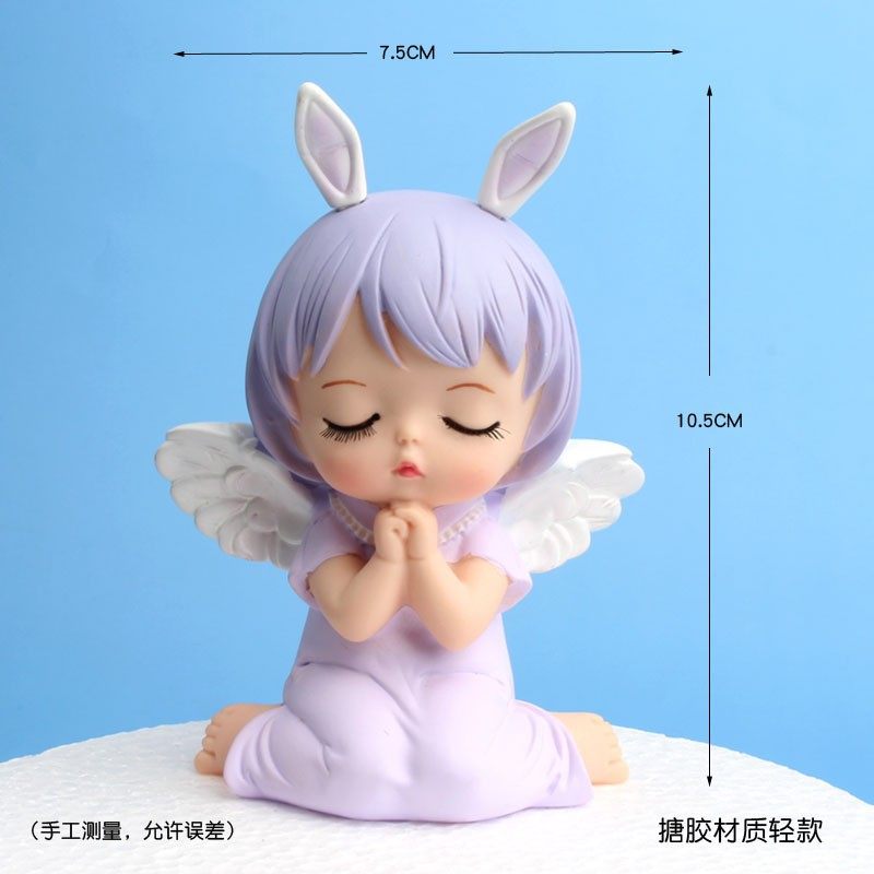 包邮网红天使女孩公主蛋糕装饰摆件小红书宝宝周岁生日烘焙插件