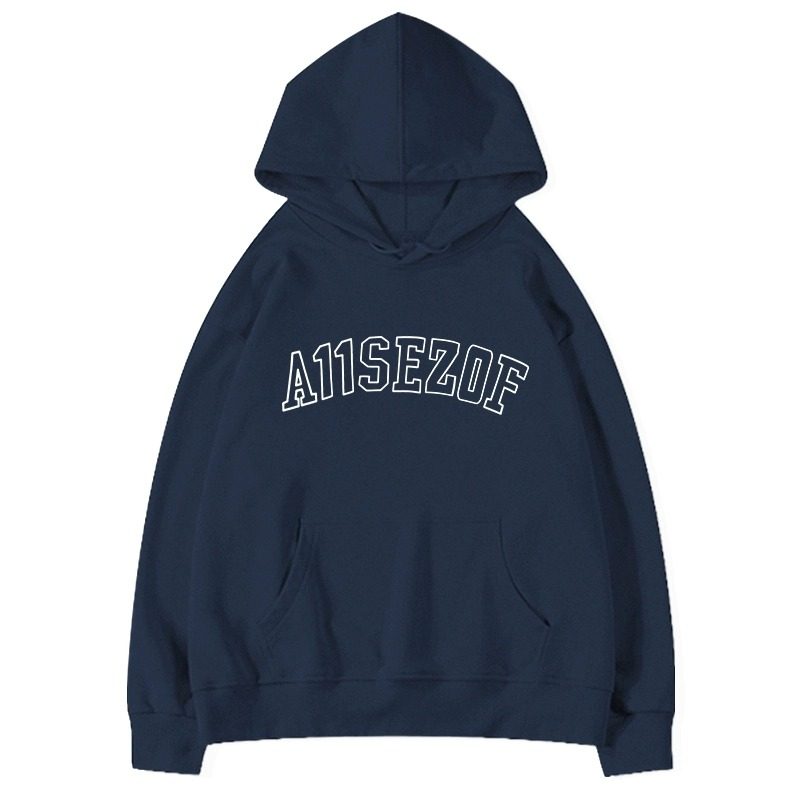 100%纯棉藏青色重磅连帽卫衣男女美式加绒加厚宽松Oversize外套潮,淘宝优惠券,粉丝福利购,淘宝优惠卷