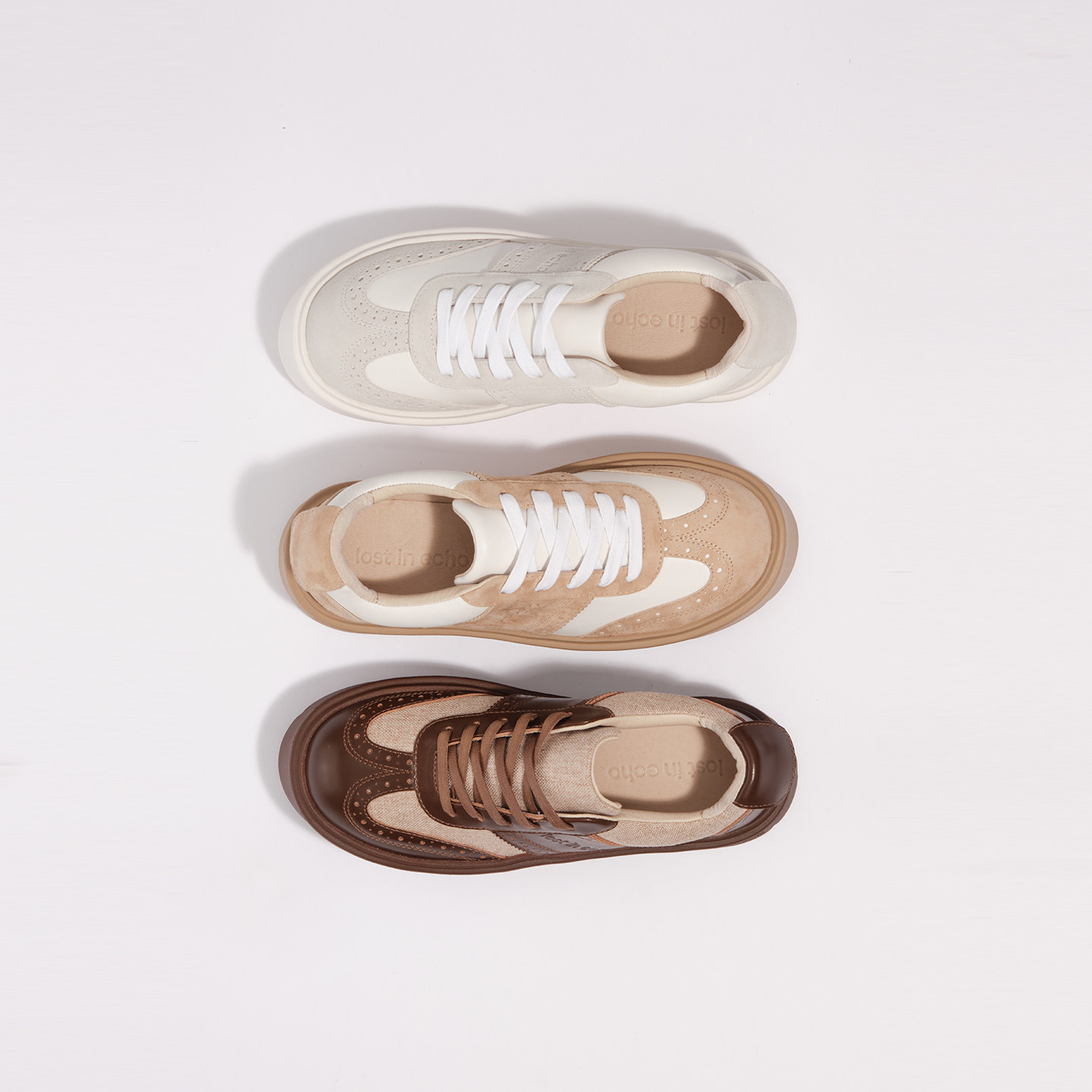 小蛮同款lost in echo2025冬季新款复古手工布洛克厚底休闲鞋女,淘宝优惠券,粉丝福利购,淘宝优惠卷