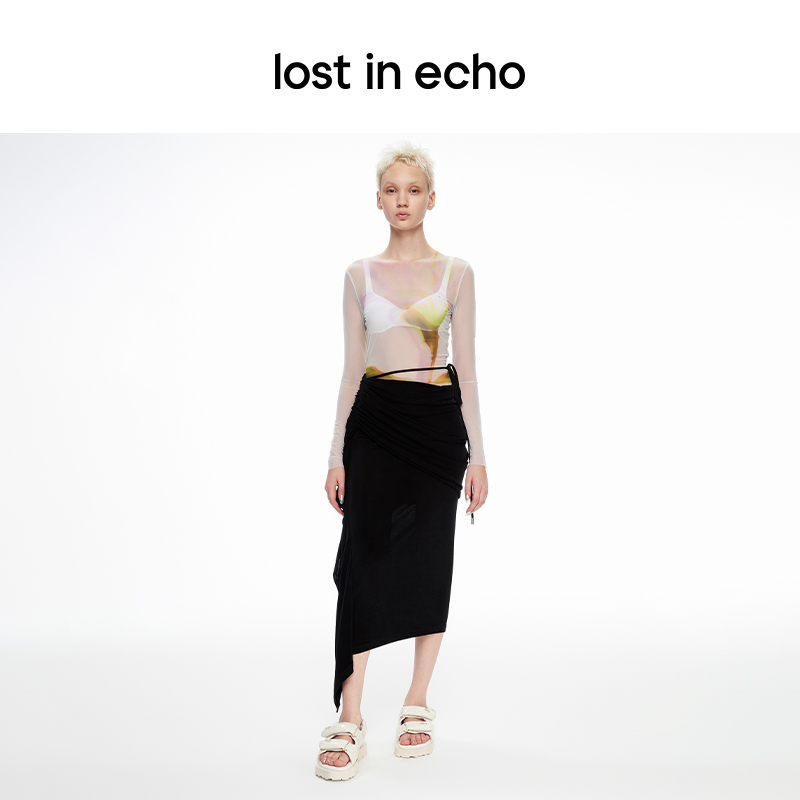 lost in echo2024春夏新品厚底增高外穿休闲舒适银色双条带凉鞋女 - 图1