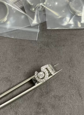 柏诗艾菲S925纯银优雅皇冠满钻5字戒指小众设计轻奢精致简约百搭