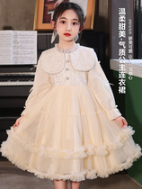 Balabara Girl Skirt Princess Skirt Autumn Winter Child Plus Suede Dress Little Girl Winter Dress Birthday Gown Dress