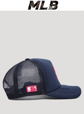 mlb藏蓝色帽子弯檐ny网帽夏季出游字母男女款潮牌情侣百搭鸭舌帽