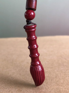 朱砂文昌笔挂件原矿紫金砂学生助文益智毛笔项链毕业礼物大笔进财