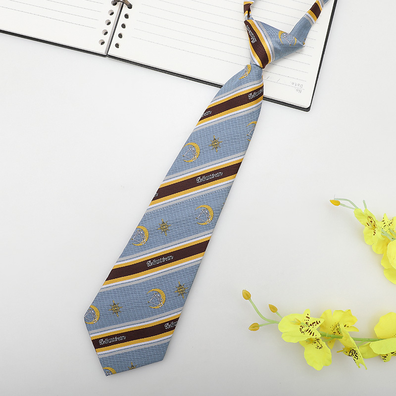 JK小领带女学院风懒人日系格子制服衬衫领带学生ins男女短款免打 - 图0