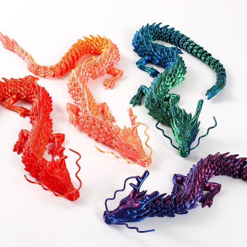3D打印多关节中国龙桌面摆件工艺品儿童玩具模型网红礼物抖音爆款,淘宝优惠券,粉丝福利购,淘宝优惠卷