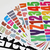 Alphanumeric sticker gift gift packaging diy