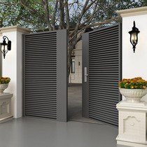 Aluminum Alloy Villa Courtyard Double Open Doors Aluminum Art Yard Doors Outdoor Iron Art Gate Walls Stainless Steel Electric Gate