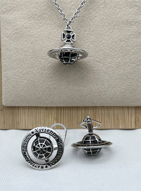 土星伽利略耳环地球仪项链文艺
