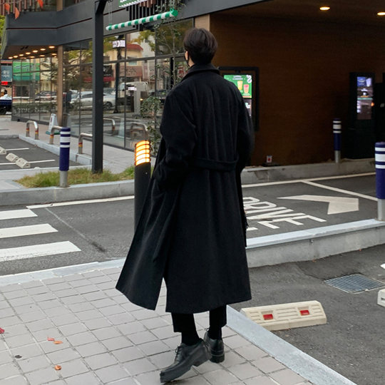 New winter double-sided over-knee handsome British coat