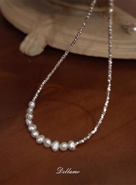 dellamo天然珍珠项链女高级感