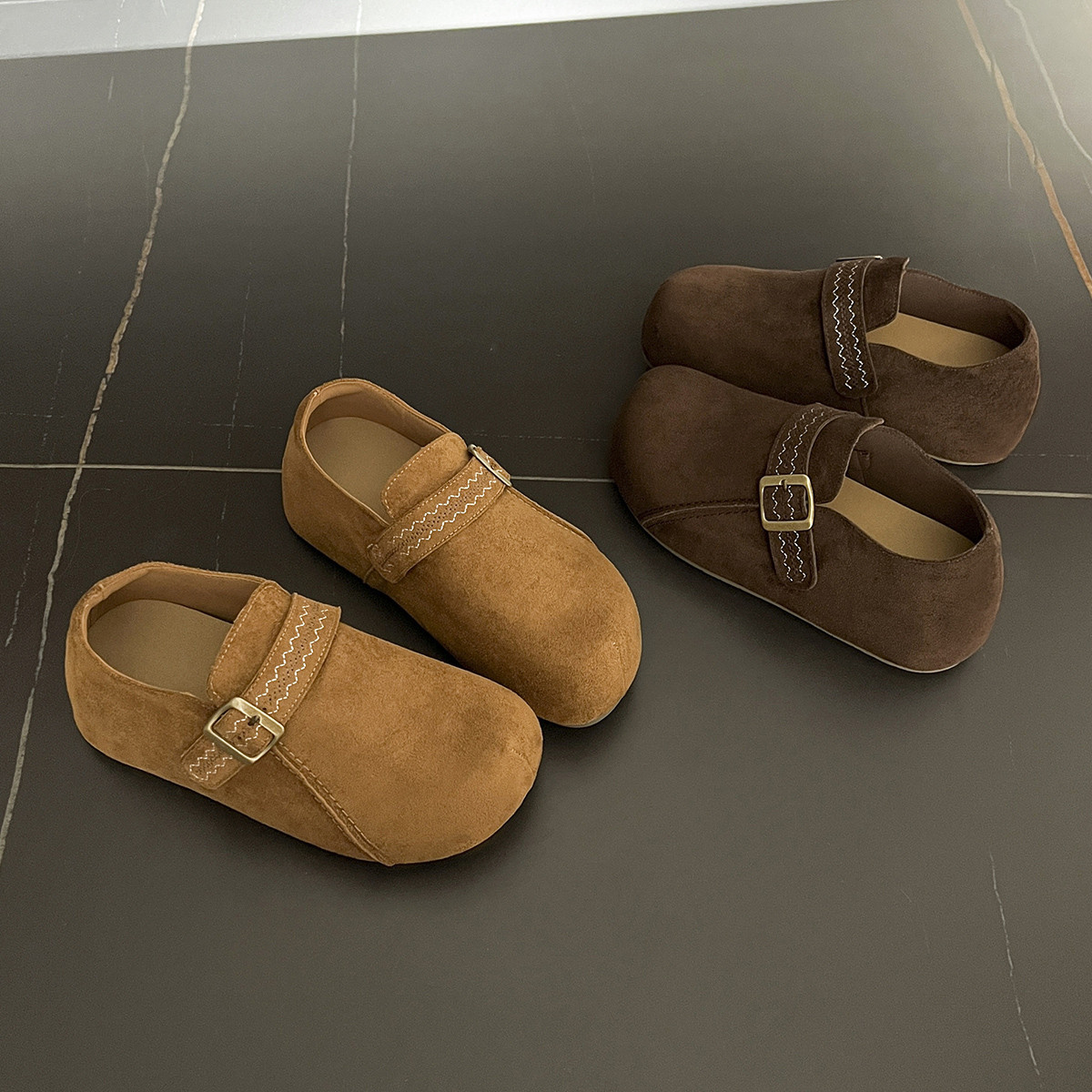 断码特价全包内增高5cm勃肯单鞋女秋冬一脚蹬厚底小个子乐福鞋,淘宝优惠券,粉丝福利购,淘宝优惠卷