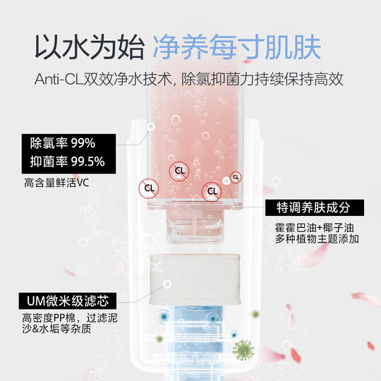 Filter skin care showerhead