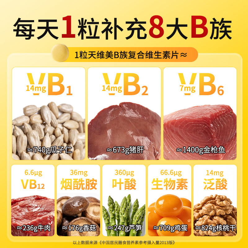 NatureMade天维美每天只种一棵草专属福利-B族复合维生素片补充VB