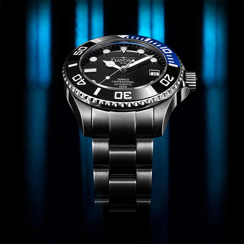 【直营】瑞士迪沃斯DAVOSA 500M潜水腕表黑水鬼 机械男表自动手表 【直营】瑞士迪沃斯DAVOSA 500M潜水腕表黑水鬼 机械男表自动手表