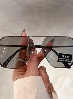 感光变色墨镜男痞帅复古超轻帅气开车驾驶防紫外线太阳镜遮阳防晒