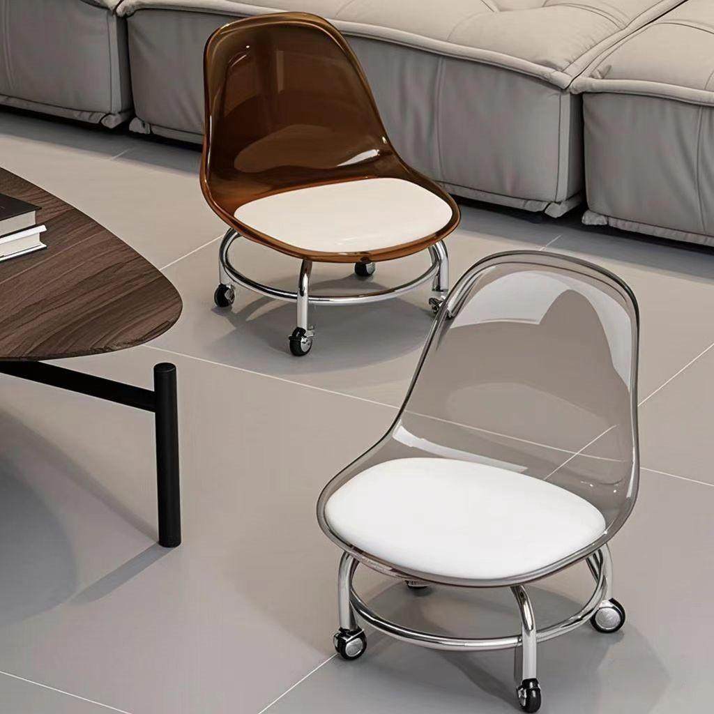 亚克力万向轮凳子静音儿童滑轮小椅子家用可移动沙发带轮凳矮凳,淘宝优惠券,粉丝福利购,淘宝优惠卷