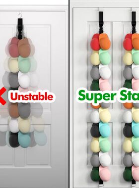 1pc Over Door Cap Rack  Holds Up To 20 Baseball Caps and Hat