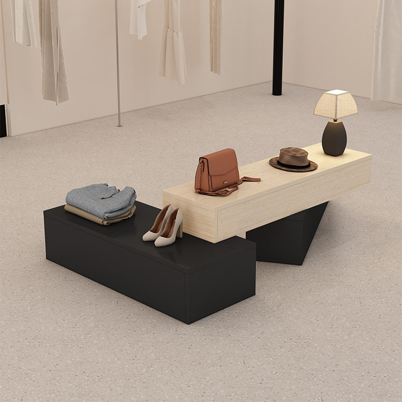 服装店中岛桌洞石纹桌简约现代女装店铺鞋包饰品摆放台陈列展示柜,淘宝优惠券,粉丝福利购,淘宝优惠卷
