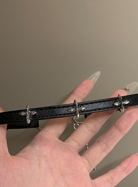 choker项圈女锁骨链颈链脖圈黑色项链颈带chocker甜酷辣妹风Y2K