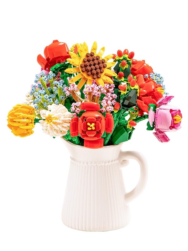 哲高玫瑰花diy永生花拼装玩具 哲高玩具建构/拼插积木