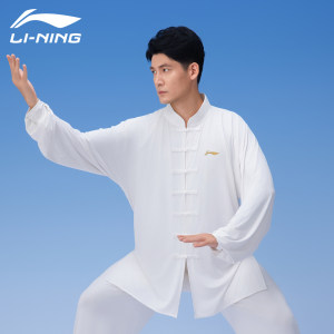 李宁太极服男款武术表演服八段锦太极拳练功服男团队服女秋季新款