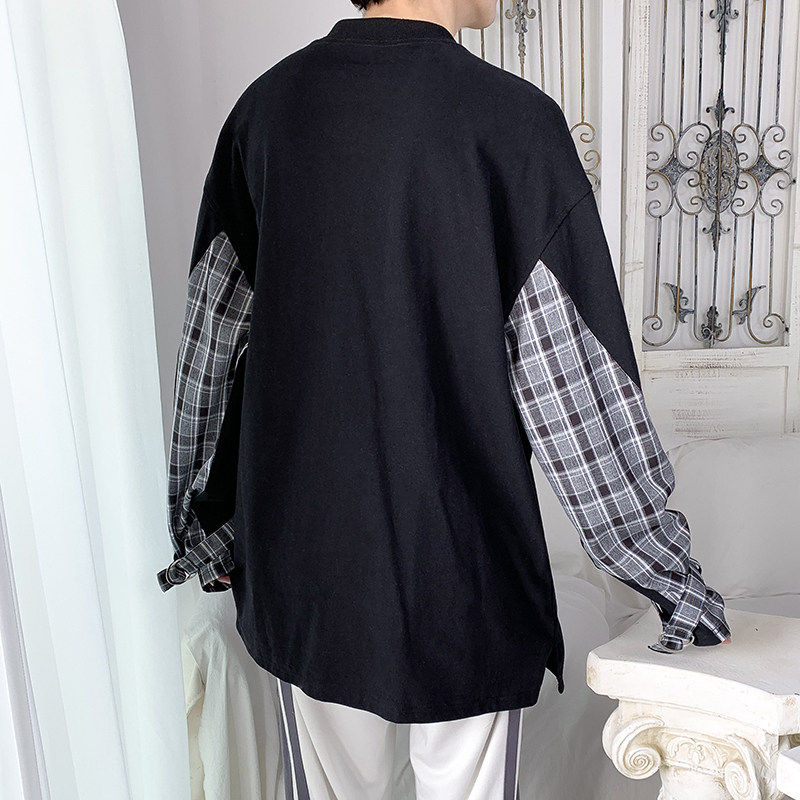 hiphop炸街男oversize高级男装卫衣 纯饰服饰T恤