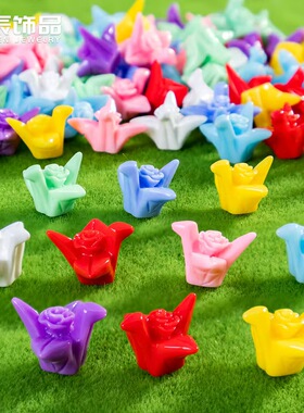 微景观创意可爱夜光千纸鹤摆件