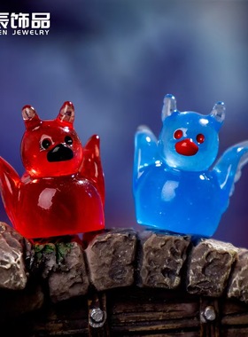 创意万圣节彩色夜光撒旦恶魔鸭