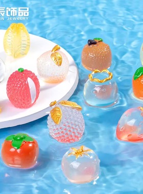 创意仿真夜光小水果食玩造景摆件