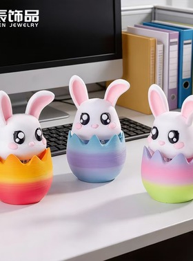 卡通跨境复活节解压小兔子摆件