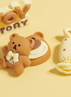 米咖色贴片洞洞鞋手机壳发夹饰品