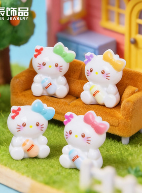创意动漫Kitty树脂车载桌面摆件