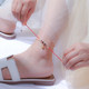 Anklet for women 2021 new trendy beads garnet
