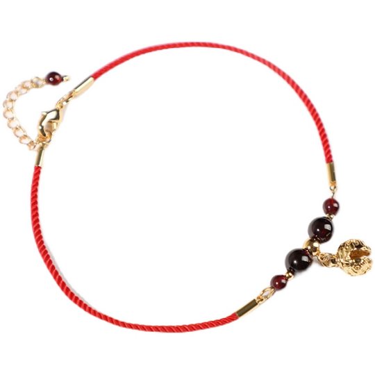 Anklet for women 2021 new trendy beads garnet
