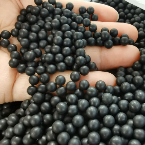 游乐场玩具气泡枪用橡胶子弹球实心黑色天然橡胶球厂家直销可定制 - 图0