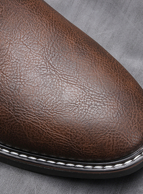 Men's Chelsea boots leather 40-46 business shoes 切尔西靴男