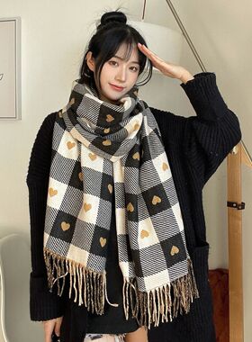 2025 Luxury Winter Cashmere Scarf Women New Design Warm Pash