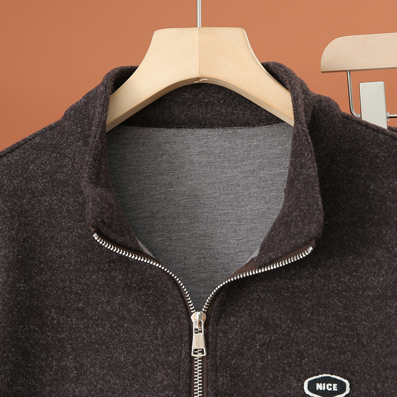 加厚休闲阔腿裤套装女秋冬2025新款时尚洋气减龄半拉链卫衣两件套 - 图3