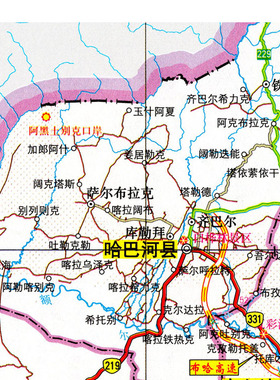 2026新款 阿勒泰地区地图 墙贴 行政区划图 交通 海报装饰地图