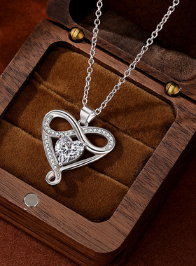 法国cherrykokos925银8字无限的爱心形项链女百搭高级感吊坠送