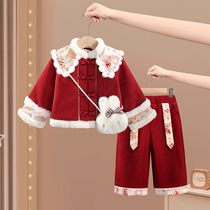Girls New Years Eve Childrens New Year Childrens New Year Childrens Han Chinese New Years Lunar New Years Eve Winter Baby Winter Clothing