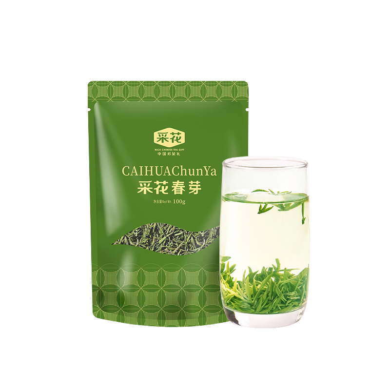 【宜昌五峰绿茶】采花毛尖湖北五峰绿茶采花春芽(金标)100g袋装
