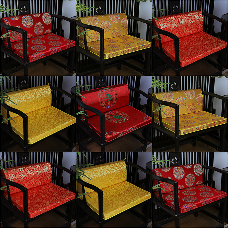 中式红木椅子坐垫护腰靠垫木茶椅太师椅腰垫办公室圈椅椅垫靠背垫 - 图1