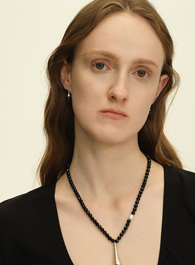 OINICIO初印红玛瑙吊坠毛衣链